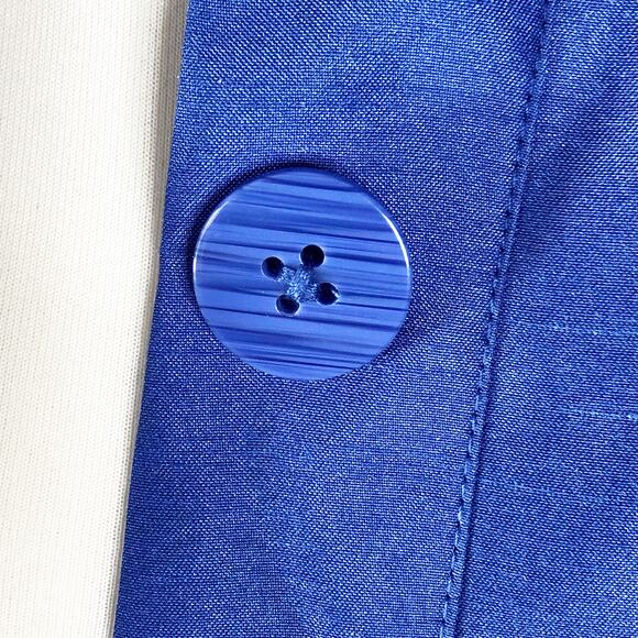 Chico's Womens Jacket O | Small Blue New Button Front - Picture 8 of 9